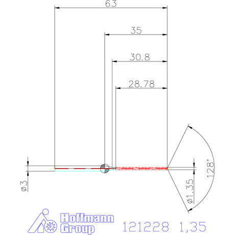 Garant Garant Master Steel MICRO VHM fúró hengeres szárral DIN 6535 HA 20×D 1,35 mm