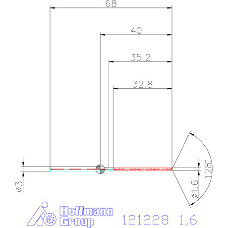 Garant Garant Master Steel MICRO VHM fúró hengeres szárral DIN 6535 HA 20×D 1,6 mm