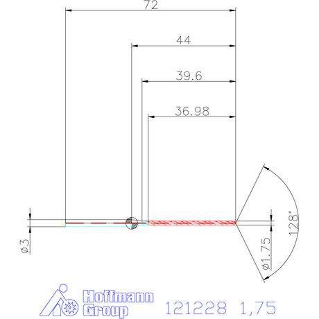 Garant Garant Master Steel MICRO VHM fúró hengeres szárral DIN 6535 HA 20×D 1,75 mm