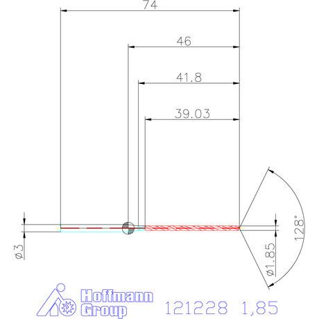 Garant Garant Master Steel MICRO VHM fúró hengeres szárral DIN 6535 HA 20×D 1,85 mm