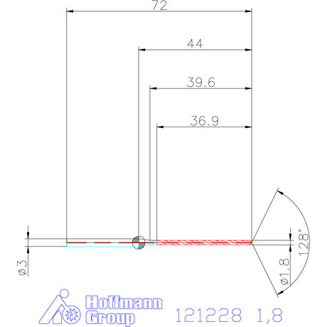 Garant Garant Master Steel MICRO VHM fúró hengeres szárral DIN 6535 HA 20×D 1,8 mm