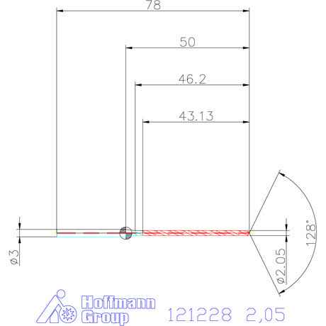 Garant Garant Master Steel MICRO VHM fúró hengeres szárral DIN 6535 HA 20×D 2,05 mm