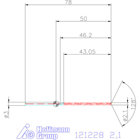 Garant Garant Master Steel MICRO VHM fúró hengeres szárral DIN 6535 HA 20×D 2,1 mm