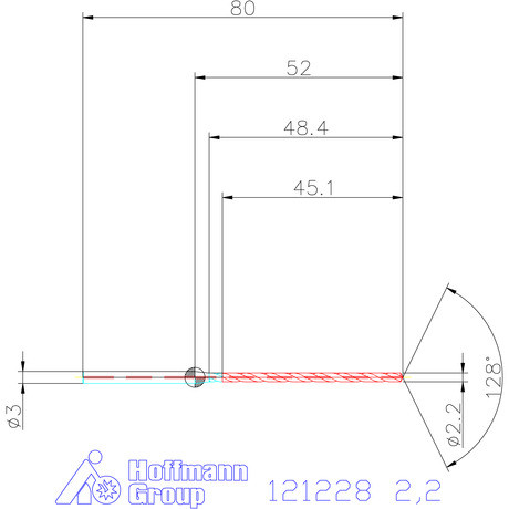 Garant Garant Master Steel MICRO VHM fúró hengeres szárral DIN 6535 HA 20×D 2,2 mm