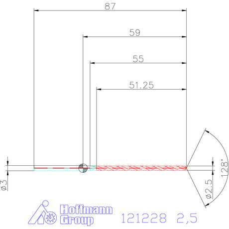 Garant Garant Master Steel MICRO VHM fúró hengeres szárral DIN 6535 HA 20×D 2,5 mm