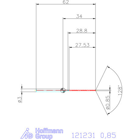 Garant Garant Master Steel MICRO VHM fúró hengeres szárral DIN 6535 HA 30×D 0,85 mm
