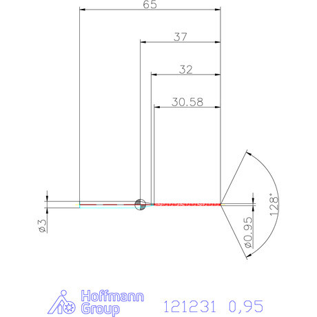 Garant Garant Master Steel MICRO VHM fúró hengeres szárral DIN 6535 HA 30×D 0,95 mm