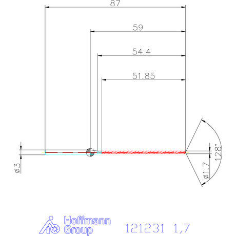 Garant Garant Master Steel MICRO VHM fúró hengeres szárral DIN 6535 HA 30×D 1,7 mm