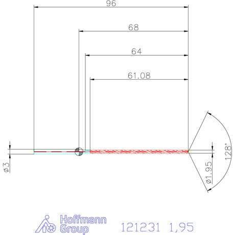 Garant Garant Master Steel MICRO VHM fúró hengeres szárral DIN 6535 HA 30×D 1,95 mm