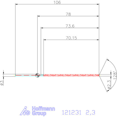 Garant Garant Master Steel MICRO VHM fúró hengeres szárral DIN 6535 HA 30×D 2,3 mm