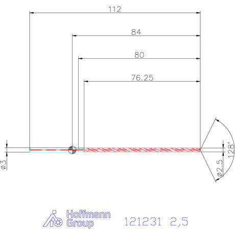 Garant Garant Master Steel MICRO VHM fúró hengeres szárral DIN 6535 HA 30×D 2,5 mm