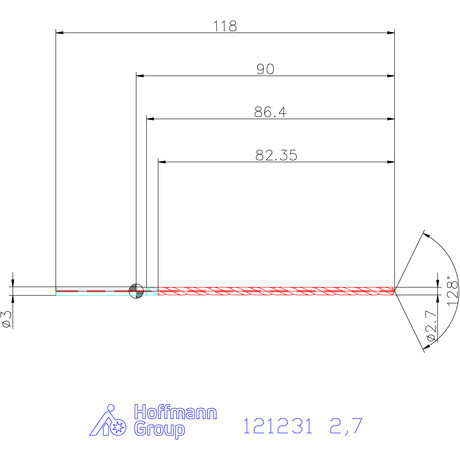 Garant Garant Master Steel MICRO VHM fúró hengeres szárral DIN 6535 HA 30×D 2,7 mm