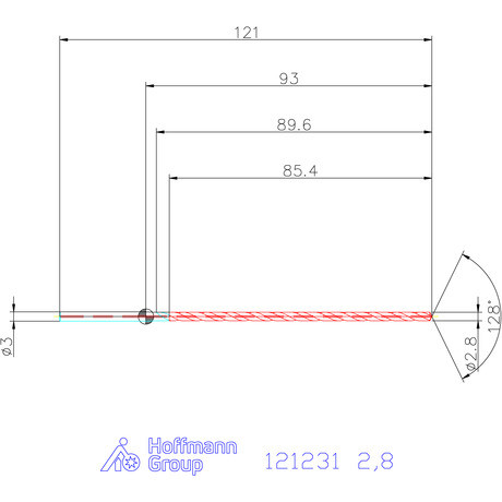 Garant Garant Master Steel MICRO VHM fúró hengeres szárral DIN 6535 HA 30×D 2,8 mm