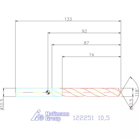 Garant VHM csigafúró 10,5 mm