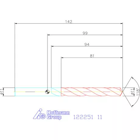 Garant VHM csigafúró 11 mm