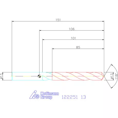 Garant VHM csigafúró 13 mm