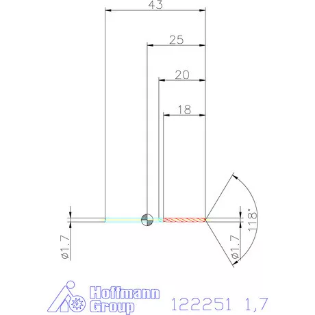 Garant VHM csigafúró 1,7 mm