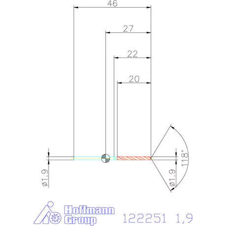 Garant VHM csigafúró 1,9 mm