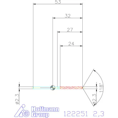 Garant VHM csigafúró 2,3 mm