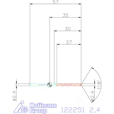 Garant VHM csigafúró 2,4 mm