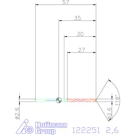 Garant VHM csigafúró 2,6 mm