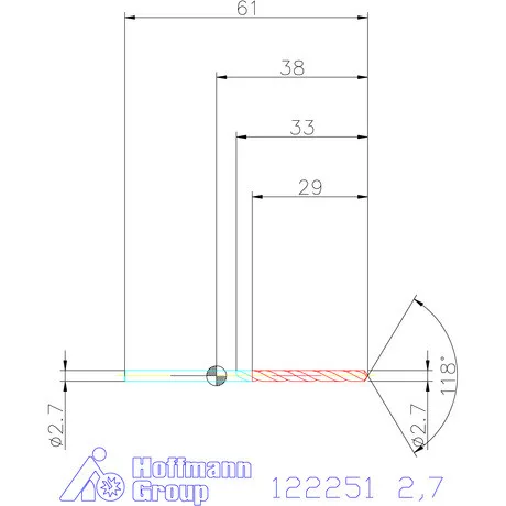 Garant VHM csigafúró 2,7 mm