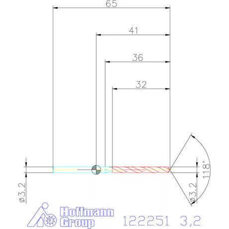Garant VHM csigafúró 3,2 mm
