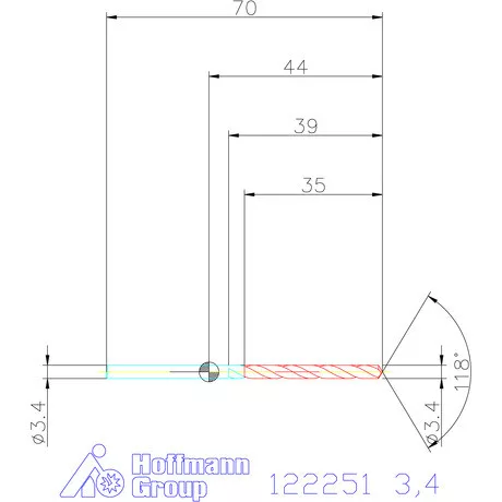 Garant VHM csigafúró 3,4 mm