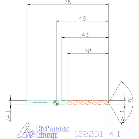Garant VHM csigafúró 4,1 mm