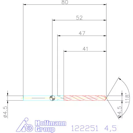 Garant VHM csigafúró 4,5 mm