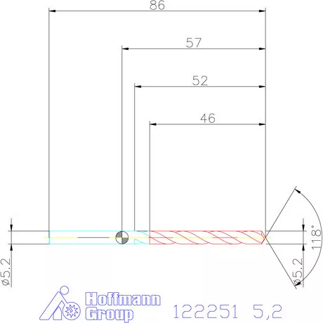Garant VHM csigafúró 5,2 mm