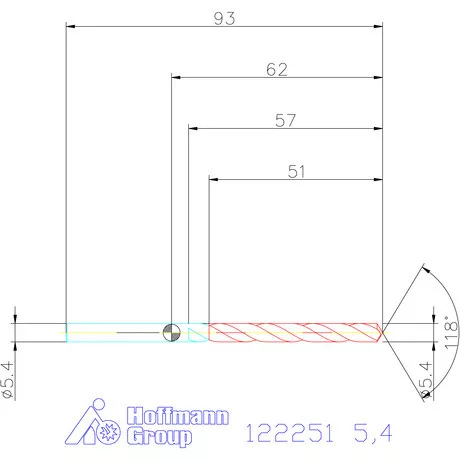 Garant VHM csigafúró 5,4 mm