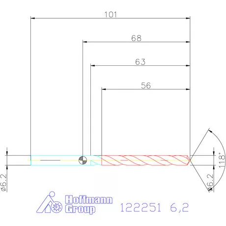 Garant VHM csigafúró 6,2 mm