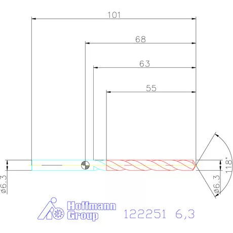 Garant VHM csigafúró 6,3 mm