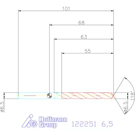 Garant VHM csigafúró 6,5 mm