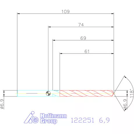 Garant VHM csigafúró 6,9 mm