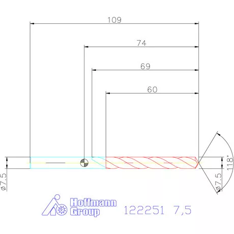 Garant VHM csigafúró 7,5 mm