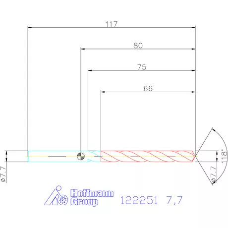 Garant VHM csigafúró 7,7 mm