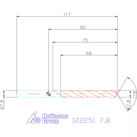 Garant VHM csigafúró 7,8 mm