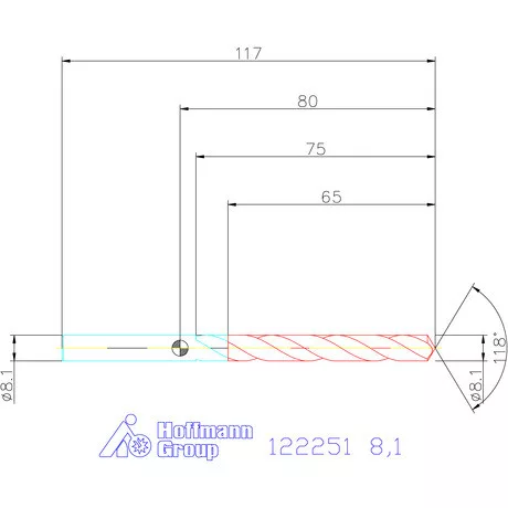 Garant VHM csigafúró 8,1 mm