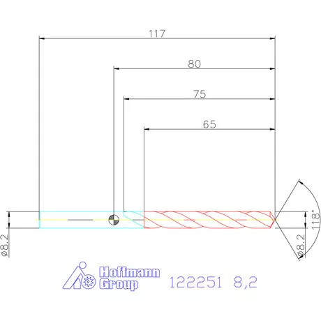 Garant VHM csigafúró 8,2 mm