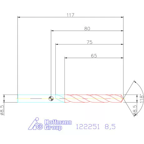 Garant VHM csigafúró 8,5 mm