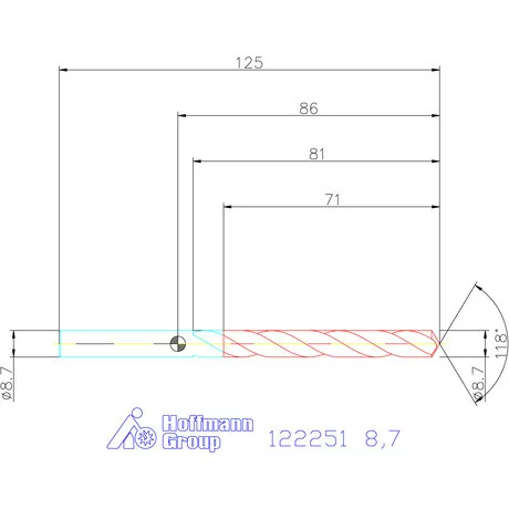 Garant VHM csigafúró 8,7 mm