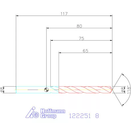 Garant VHM csigafúró 8 mm