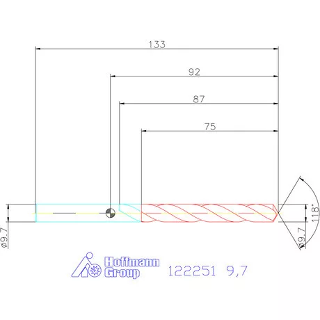 Garant VHM csigafúró 9,7 mm