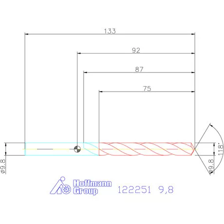 Garant VHM csigafúró 9,8 mm