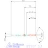 VHM-HPC fúró Weldon DIN 6535 HB 3,8 mm