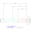 VHM nagy teljesítményű fúró Whistle-Notch DIN 6535 HE 17 mm