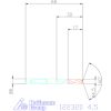 Holex VHM nagy teljesítményű fúró Whistle-Notch DIN 6535 HE 4,5 mm