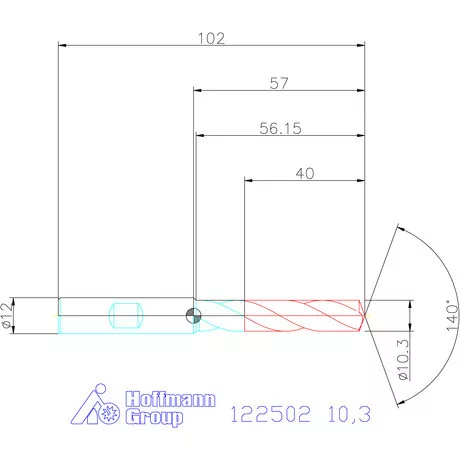 Holex Holex Pro Steel VHM fúró, Weldon DIN 6535 HB 10,3